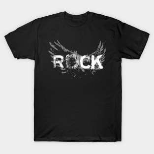 Rock Text with Wings T-Shirt